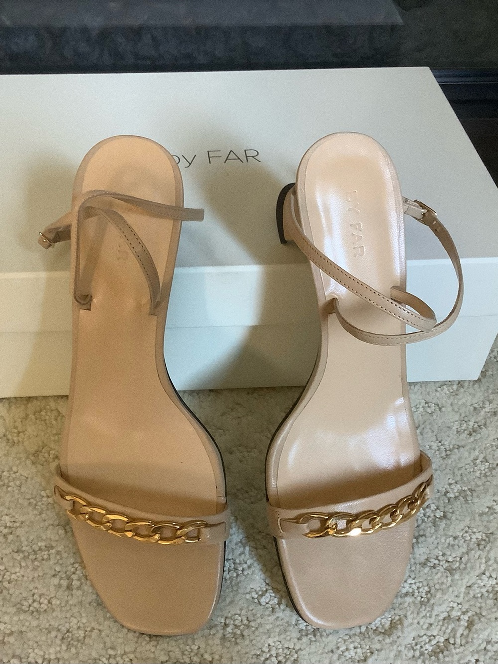 BY FAR Beige Nelly Heeled Sandals